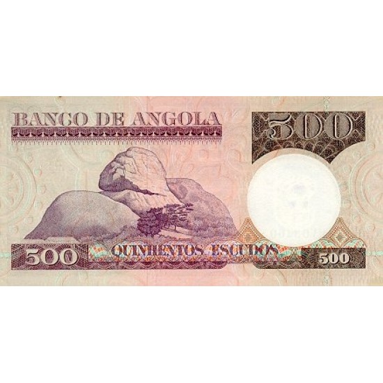 1973 - Angola P107 500 Escudos banknote 1973 - Angola P107 500 Escudos banknote
