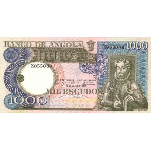 1973 - Angola P108 Billete de 1000 Escudos