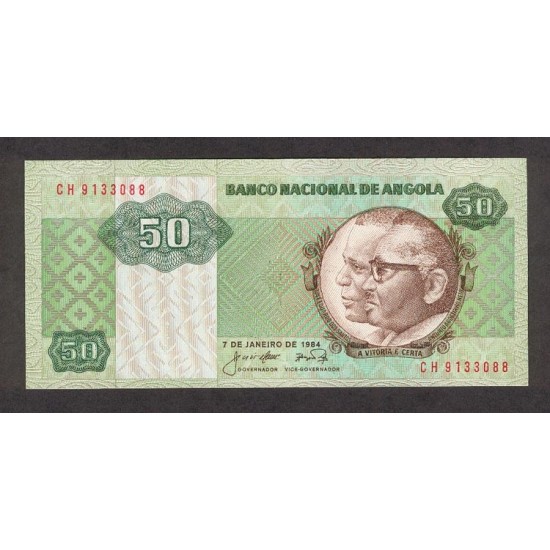 1984 - Angola P118 50 Kwanzas banknote 1984 - Angola P118 50 Kwanzas banknote