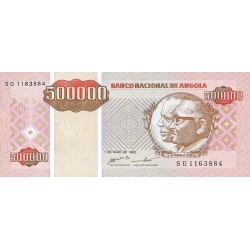 1995 - Angola P140 Billete de 500.000 Kwanzas