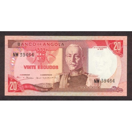 1972 - Angola P99 20 Escudos banknote 1972 - Angola P99 20 Escudos banknote