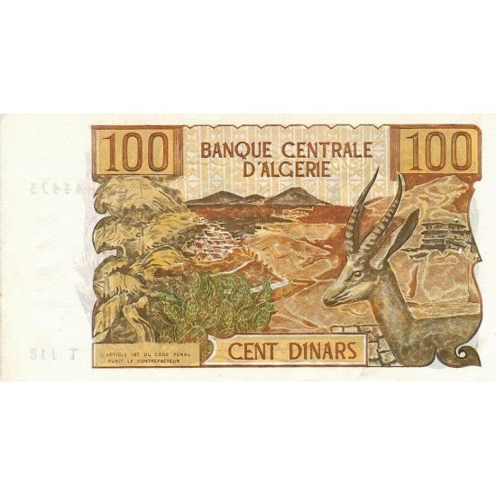 1970 - Argelia Pic 128b 100 Dinars notebank 1970 - Argelia Pic 128b 100 Dinars notebank