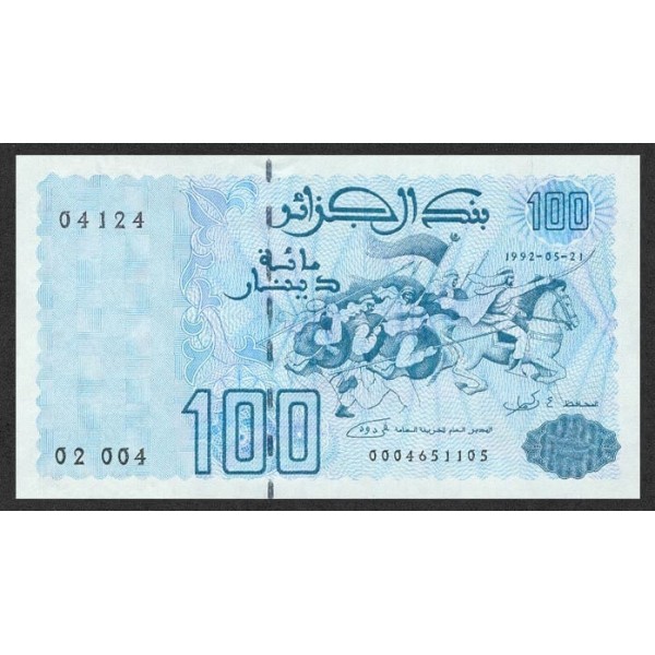 1992 -  Argelia Pic 137   100 Dinars notebank