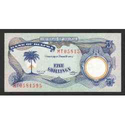 1968/69 -Biafra PIC 3a     billete de  5 Shillings