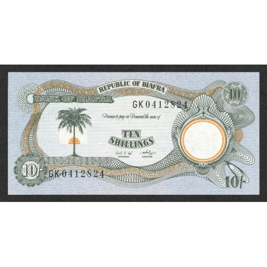 1968/69 -Biafra p4 10 Shillings banknote 1968/69 -Biafra p4 10 Shillings banknote