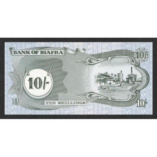 1968/69 -Biafra p4 10 Shillings banknote 1968/69 -Biafra p4 10 Shillings banknote