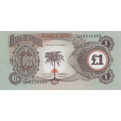 1968/69 -Biafra PIC 5a 1 Pound banknote