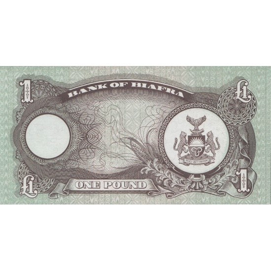 1968/69 -Biafra p5 1Pound banknote 1968/69 -Biafra p5 1Pound banknote