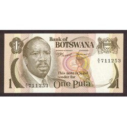 1976 -  Botswana PIC 1a billete de 1 Pula