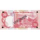 1979 - Boswana PIC 5as 20 Pulas Banknote Specimen 1979 - Boswana PIC 5as 20 Pulas Banknote Specimen