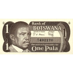 1983 -  Botswana PIC 6a billete de 1 Pula