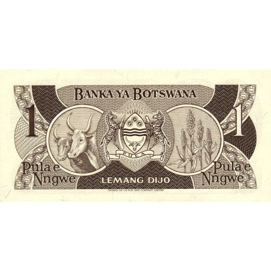 1983 - Boswana PIC 6 1 Pula banknote 1983 - Boswana PIC 6 1 Pula banknote