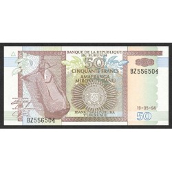 1994 - Burundi  PIC 36a   50 Francs banknote