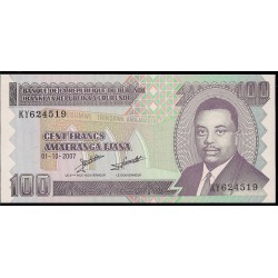 2007 - Burundi PIC 37f 100 Francs banknote