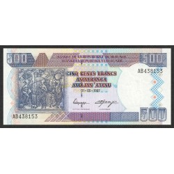 1999 - Burundi PIC 38b billete de 500 Francos