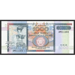 1994 - Burundi PIC 39a 1000 Francs banknote