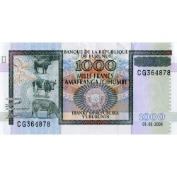 2009 - Burundi PIC 46 1000 Francs banknote