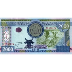 2008 - Burundi PIC 47 1000 Francs banknote