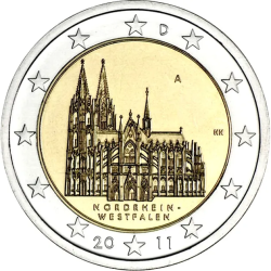 2011 - Germany 2€ commemorative Coin Colonia's cathedral (F)