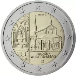 2013 - Germany 2€ commemorative Coin Monastery of Maul Bronw (F)