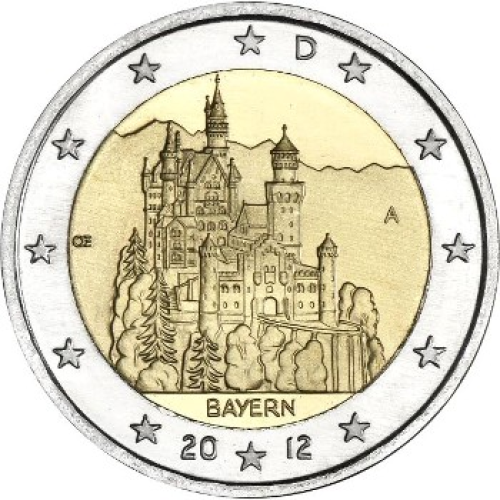 2012 - Alemania Moneda 2€ conmemorativa Castillo de Neuschwanstein (G)