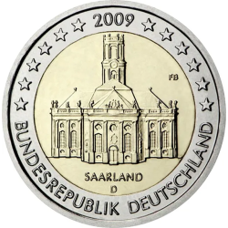 2009 - Alemania Moneda 2€ conmemorativa Castillo de Saarland (G)