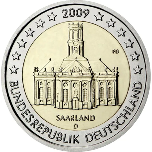 2009 - Germany 2€ commemorative Coin Castle of Saarland (G)