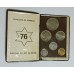 1975/76 - Official FNMT brown mint set, 76 star (6 values)