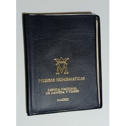 1975/79 - Cartera oficial FNMT azul, estrella 79 (4 valores)