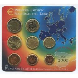 2000 - Spain Euro PACK 8 coins RMS 2000 - Spain Euro PACK 8 coins RMS