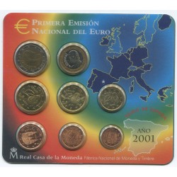 2001 - Spain Euro PACK 8 coins RMS 2001 - Spain Euro PACK 8 coins RMS