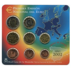 2002 - Spain Euro PACK 8 coins RMS 2002 - Spain Euro PACK 8 coins RMS