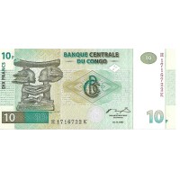 1997 -  Congo Republica Democratica PIC 87B billete de 10 Francos