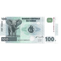 2000 -  Congo Republica Democratica PIC 92A billete de 100 Francos