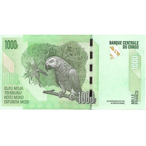 2005 - Congo Democratic Republic PIC 101a 1000 Francs banknote