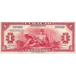 1942 - Curacao PIC 35a 1 Gulden VF