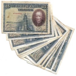 LOT SPAIN (19 banknotes PIC 74 F/G)
