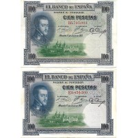 1925 - Spain PIC 69 100 pesetas F