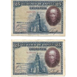 1928 - Spain PIC 74 25 pesetas F