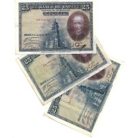 1928 - Spain PIC 74 25 pesetas VF