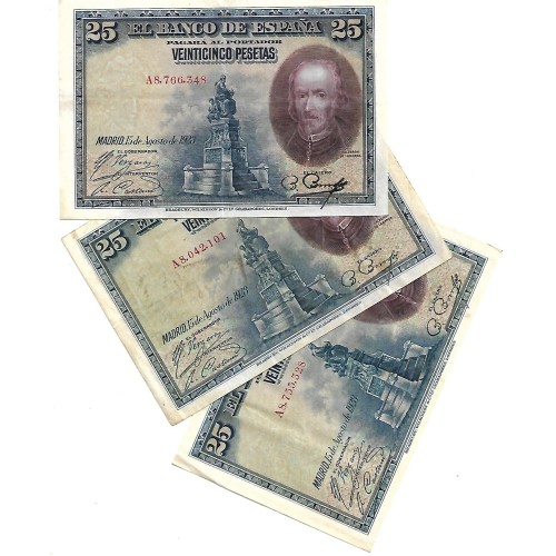 1928 - España GU 365 billete de 25 pesetas MBC