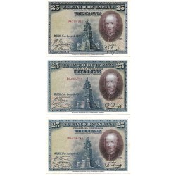 1928 - Spain PIC 74 25 pesetas XF