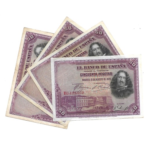 1928 - España GU 369 billete de 50 pesetas BC