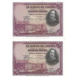 1928 - Spain PIC 75 50 pesetas XF