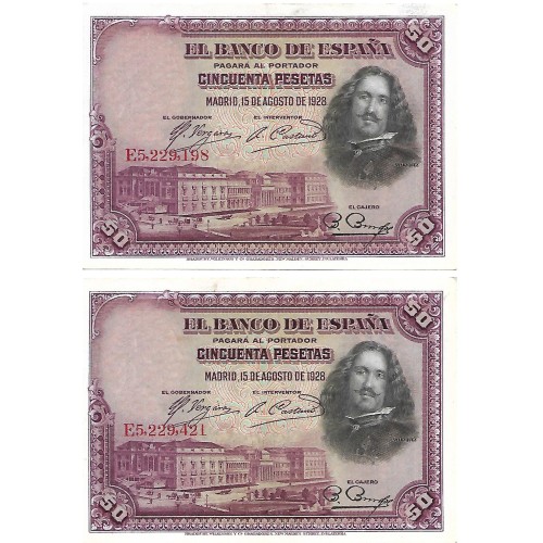 1928 - España GU 369 billete de 50 pesetas EBC