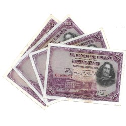 1928 - Spain PIC 75 50 pesetas VF