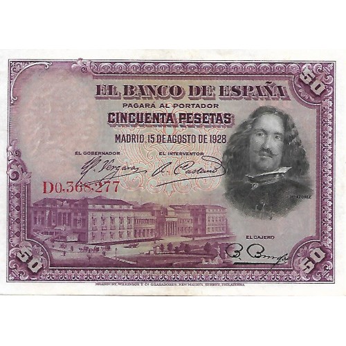 1928 - España GU 369 billete de 50 pesetas S/C
