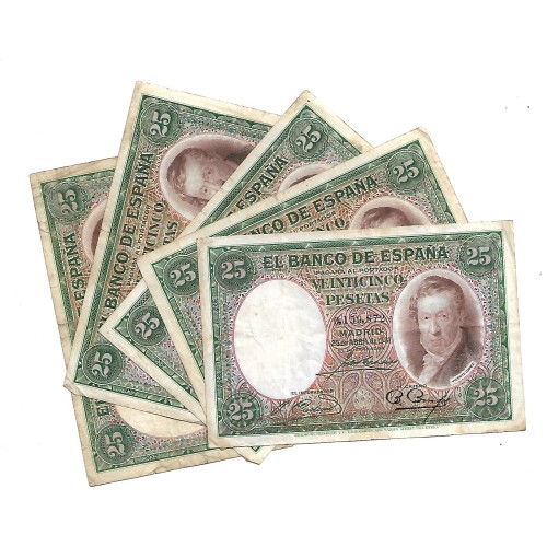 1931 - España GU 374 billete de 25 pesetas BC