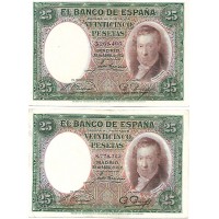 1931 - Spain PIC 81 25 pesetas VF