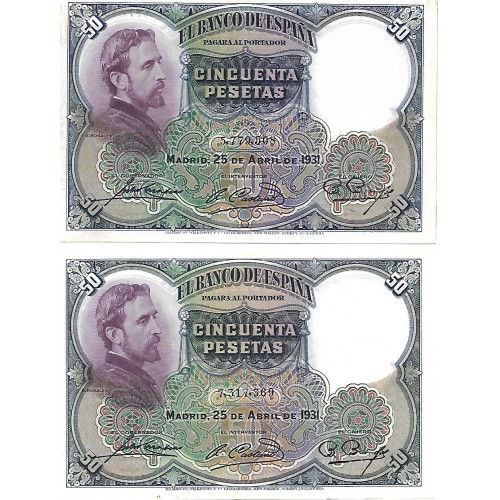 1931 - España GU 375 billete de 50 pesetas EBC